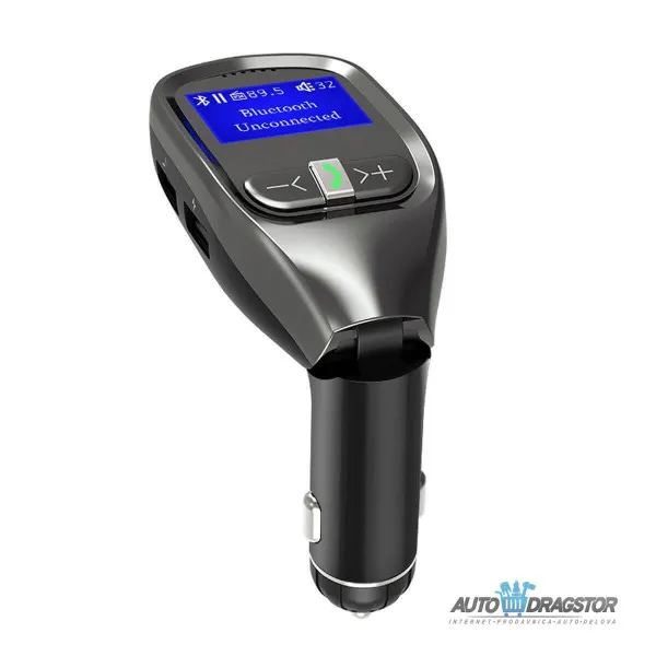 FM PREDAJNIK (TRANSMITER), USB PUNJAČ, 2 USB ULAZA, BLUETOOTH 5.0, MP3/WMA 