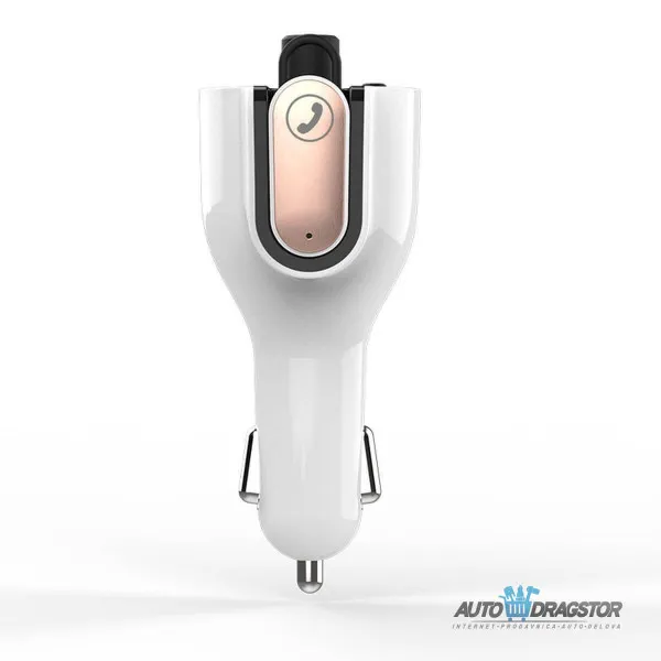 FM PREDAJNIK (TRANSMITER), USB PUNJAČ, 2 USB ULAZA (QC3.0/TIP C), SLUŠALICE, BLUETOOTH 5.0, MP3/WMA 