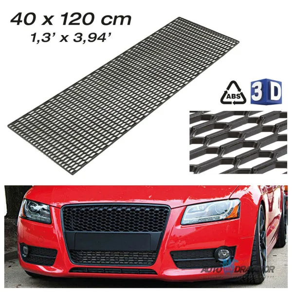 PVC MREZICA ZA GRIL CRNA 120x40CM 