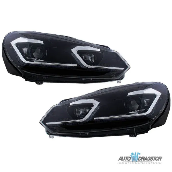 VW GOLF 6 2008-2012 FAROVI ZATAMLJENI SA MOTOROM ZA PODEŠAVANJE FAROVA GOLF 7.5 LOOK-SET 2KOM 