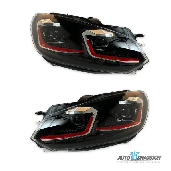 VW GOLF 6 2008-2012 FAROVI ANGEL EYES CRNI SA MOTOROM ZA PODEŠAVANJE SET-2KOM 