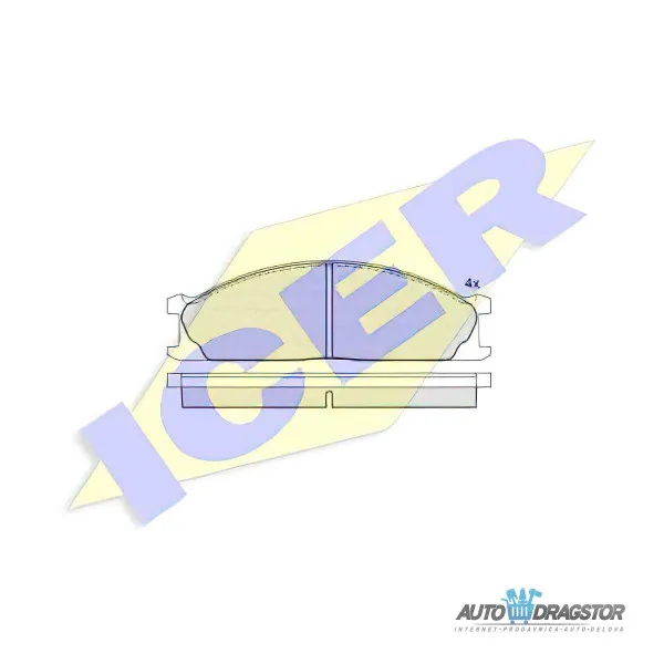 Kočione pločice NISSAN PICKUP (D21), 87-97; TERRANO I (WD21), 86-95; TERRANO II (R20), 93-04; 