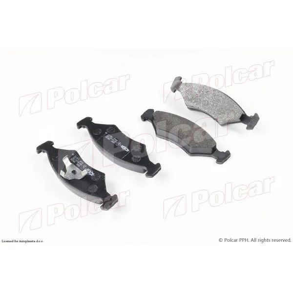 Kočione pločice FORD ESCORT III (GAA/AWA/AFD), 80-86; ESCORT IV (GAF/AWF/ABFT/AFF), 86-90; FIESTA (GFBT), 76-83; FIESTA (GFJ/JAS/JBS), 89-95; FIESTA, 83-89; O 