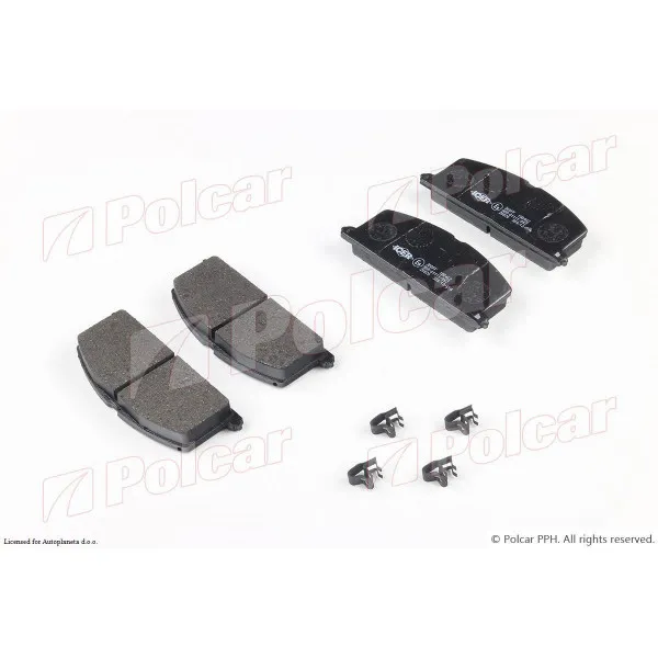 Kočione pločice TOYOTA CAMRY (CV20/SV20-21), 86-91; CAMRY (SV10/11), 82-86; CARINA II (T15/T17), 83-92; CELICA (T16), 86-89; CELICA (T18), 89-93; COROLLA (E10 