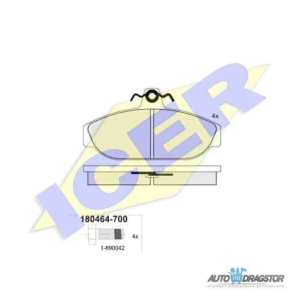 Kočione pločice VOLVO 700 (704/744/745/764/765/780), 81-92; 