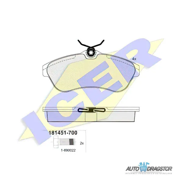 Kočione pločice CITROËN C2 (JM), 03-09; C3 (FC), 02-10; C3 PLURIEL (HB), 03-10; C3, 10-16; 