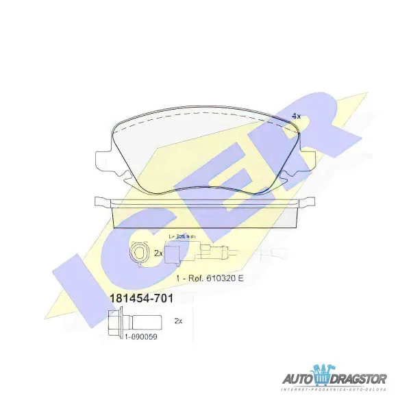 Kočione pločice LANCIA THESIS (841), 01-09; 