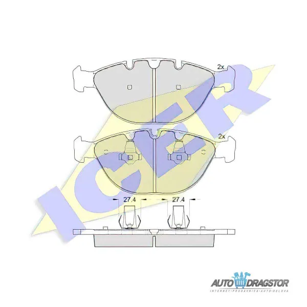 Kočione pločice BMW 7 (E65/66), 01-08; X5 (E53), 00-07; 
