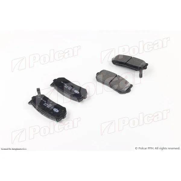 Kočione pločice KIA CARENS (FC), 99-02; CARENS (FJ), 02-06; CLARUS (K9A/GC), 96-01; SEPHIA (FA), 92-97; SEPHIA (FB), 97-01; SHUMA (FB), 97-04; 