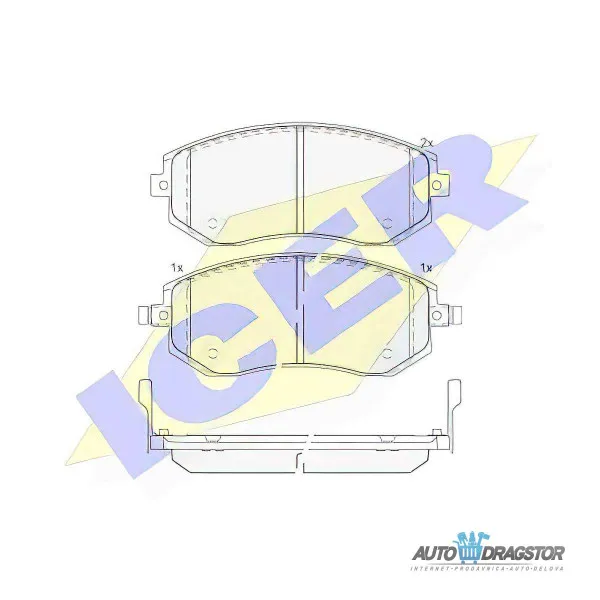 Kočione pločice SUBARU FORESTER (SG), 02-08; FORESTER (SH), 08-13; FORESTER (SJ), 13-18; IMPREZA (GD/GG), 00-07; IMPREZA (GE/GH/GR), 07-13; IMPREZA (GP/GJ), 1 