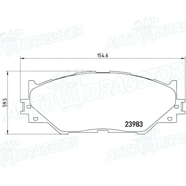 Kočione pločice LEXUS IS (XE2), 05-13; IS (XE3), 13-; 