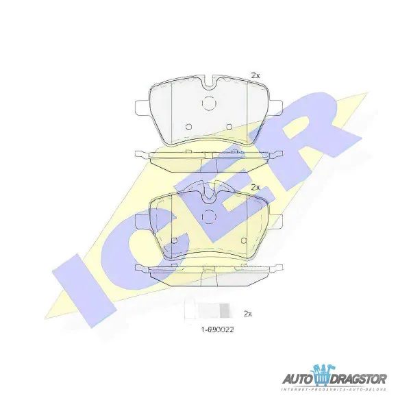 Kočione pločice MINI COOPER (R50/52/53), 01-07; COOPER /CLUBMAN/CABRIO/ROADSTER/COUPE (R55/R56/R57/R58/R59), 07-15; COUNTRYMAN (R60), 10-16; ONE (R50/52), 01- 