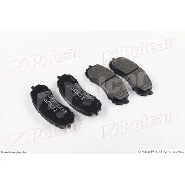 Kočione pločice SUBARU FORESTER (SH), 08-13; IMPREZA (GD/GG), 00-07; LEGACY (BL/BP/BPS), 04-09; LEGACY (BM/BR), 09-15; OUTBACK (BP), 03-09; OUTBACK (BR), 09-1 