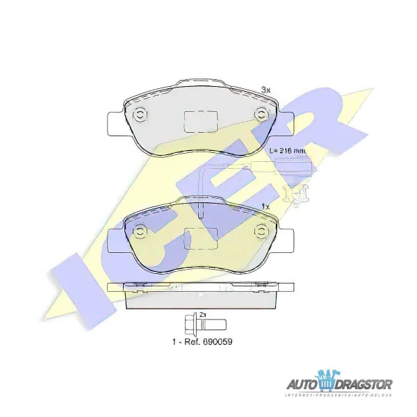 Kočione pločice FIAT, FORD 