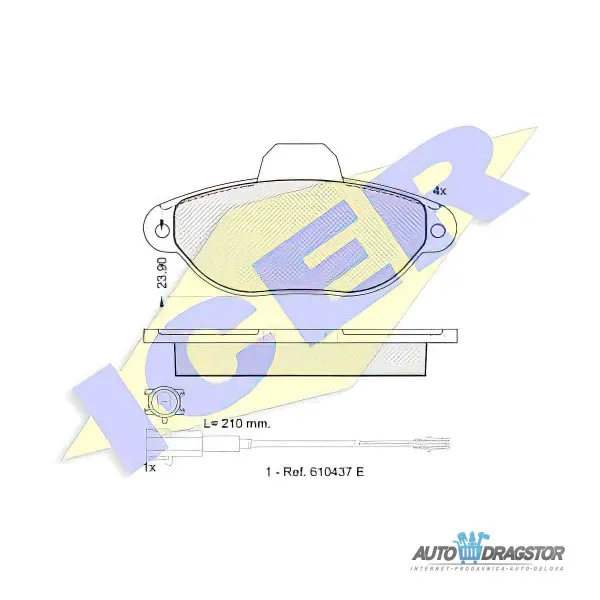 Kočione pločice FIAT, FORD 