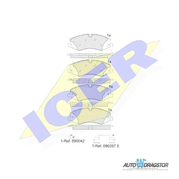 Kočione pločice LAND ROVER DISCOVERY (TAA), 09-16; RANGE ROVER (LS/LM), 02-12; RANGE ROVER SPORT, 06-13; RANGE ROVER SPORT, 13-; 