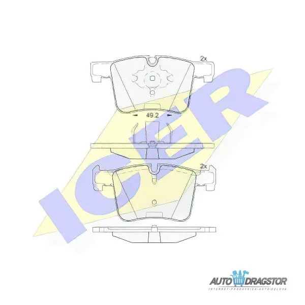 Kočione pločice BMW 1 (F20/F21), 11-19; 2 (F22/F23/F87), 14-; 3 (F30/F31/F80), 12-19; 3 GT (F34), 13-; 4 (F32/F33/F82/F83), 13-; 4 GC (F36), 14-; X3 (E83), 04 