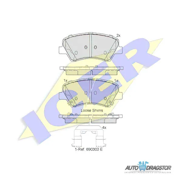 Kočione pločice HYUNDAI, KIA 