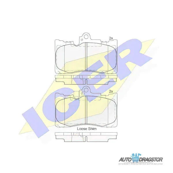 Kočione pločice LEXUS GS (L10), 12-; GS (S190), 05-11; IS (XE3), 13-; RC (AVC10), 14-; 