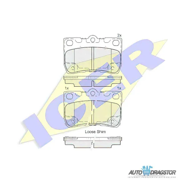 Kočione pločice LEXUS GS (L10), 12-; GS (S190), 05-11; IS (XE2), 05-13; IS (XE3), 13-; 