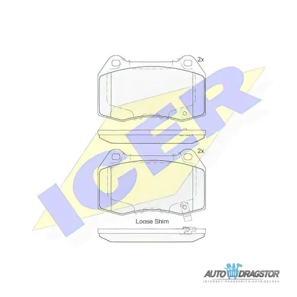 Kočione pločice CADILLAC, CHEVROLET, DODGE, INFINITI, NISSAN 