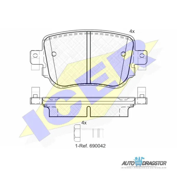 Kočione pločice AUDI, SEAT, SKODA, VOLKSWAGEN 