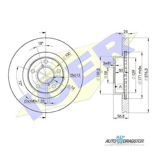 Kočioni diskovi SUBARU, TOYOTA 
