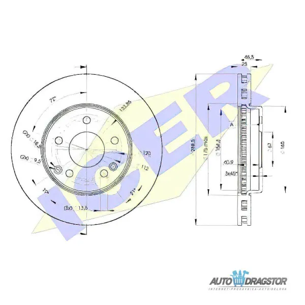 Kočioni diskovi CHRYSLER, MERCEDES 