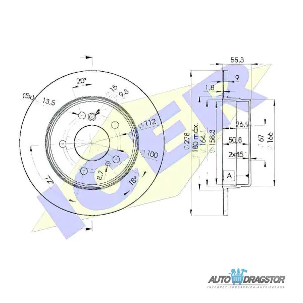 Kočioni diskovi CHRYSLER, MERCEDES 