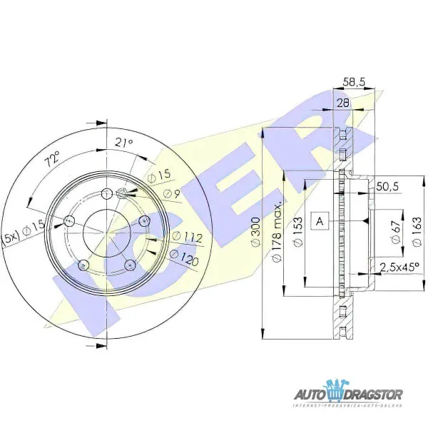 Kočioni diskovi MERCEDES, SEAT 