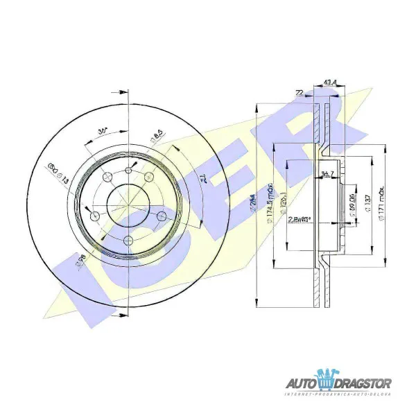 Kočioni diskovi ALFA ROMEO, FIAT, LANCIA, OPEL 