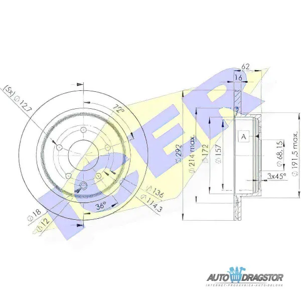Kočioni diskovi NISSAN, RENAULT 