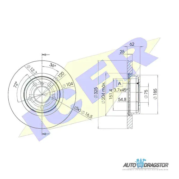 Kočioni diskovi BMW X3 (E83), 04-10; 