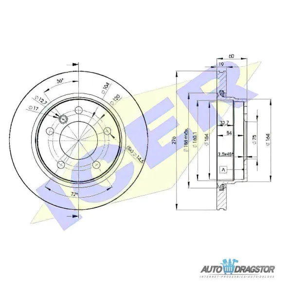 Kočioni diskovi BMW 3 (E36), 90-00; 3 (E46), 98-06; 