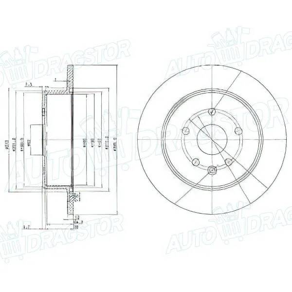 Kočioni diskovi LEXUS GS (S160), 97-05; IS (XE1), 98-05; SC (Z40), 01-10; 