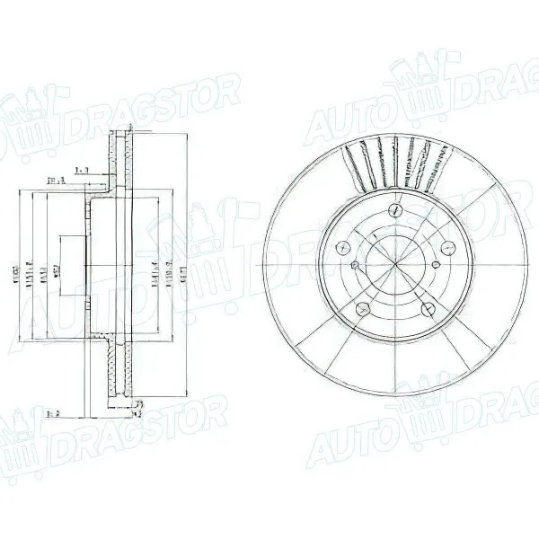 Kočioni diskovi TOYOTA RAV4 (XA20), 00-06; 