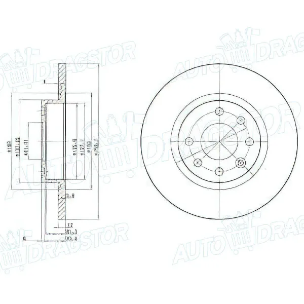 Kočioni diskovi VOLVO 400 (445/464/480), 87-97; 