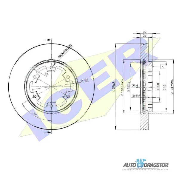Kočioni diskovi FORD, NISSAN 