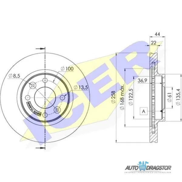 Kočioni diskovi BMW, DACIA, MERCEDES, MINI, RENAULT, SMART 