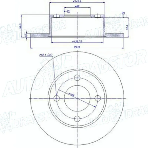 Kočioni diskovi AUDI 100 (C2; 43), 76-82; 100 (C3; 44), 82-90; 80 (B2; 81/85), 78-86; 80 (B3; 89/8A), 86-91; 80 (B4; 8C; 8G), 91-00; 90 (B2), 84-86; 90 (B3; 89 