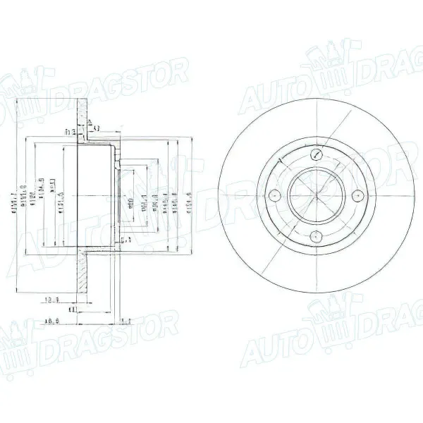 Kočioni diskovi AUDI 80 (B4; 8C; 8G), 91-00; 