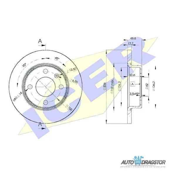 Kočioni diskovi SKODA, VOLKSWAGEN 