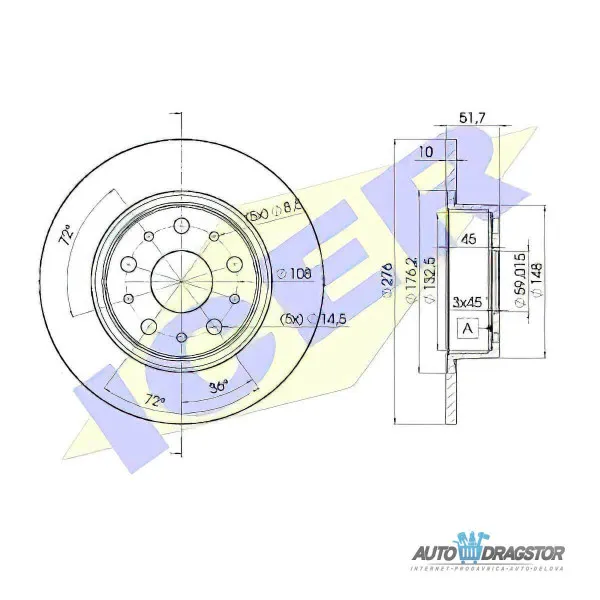 Kočioni diskovi ALFA ROMEO, LANCIA 
