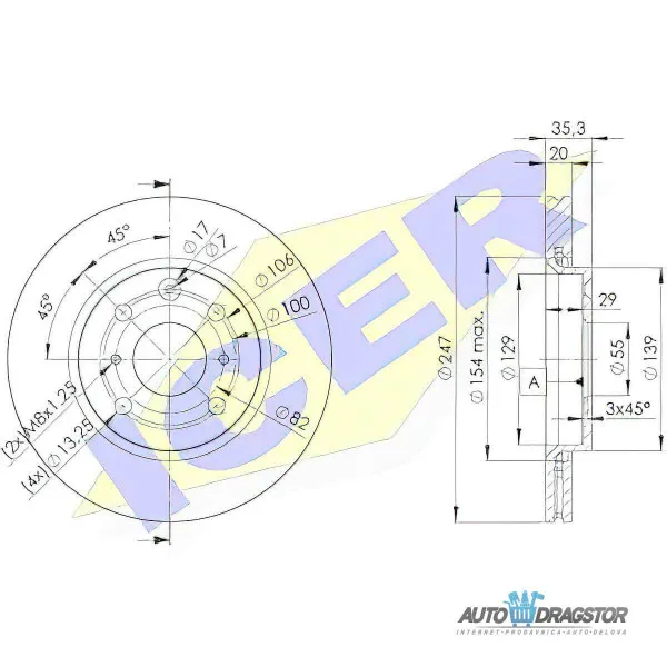 Kočioni diskovi CITROËN, PEUGEOT, TOYOTA 