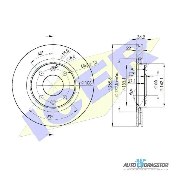 Kočioni diskovi CHRYSLER, CITROËN, PEUGEOT 
