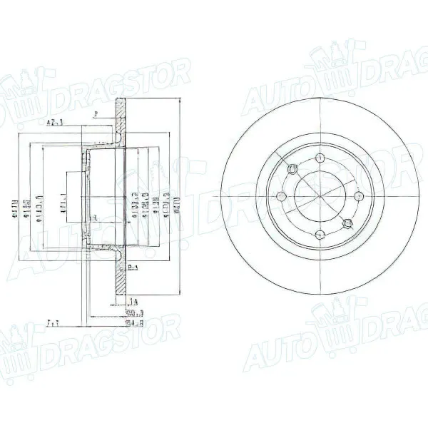 Kočioni diskovi CITROËN C5 (DC/DE/RC/RE), 01-08; 