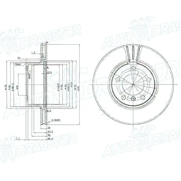 Kočioni diskovi BMW 5 (E39), 96-04; 
