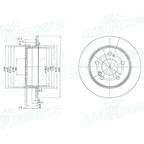 Kočioni diskovi MERCEDES 190 (W201), 82-93; W124/E-KLASSE, 84-96; 