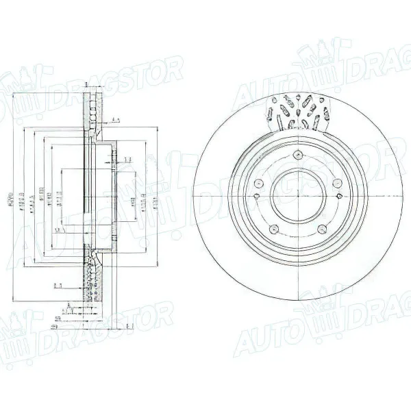 Kočioni diskovi MITSUBISHI GRANDIS (NAOW), 04-11; 