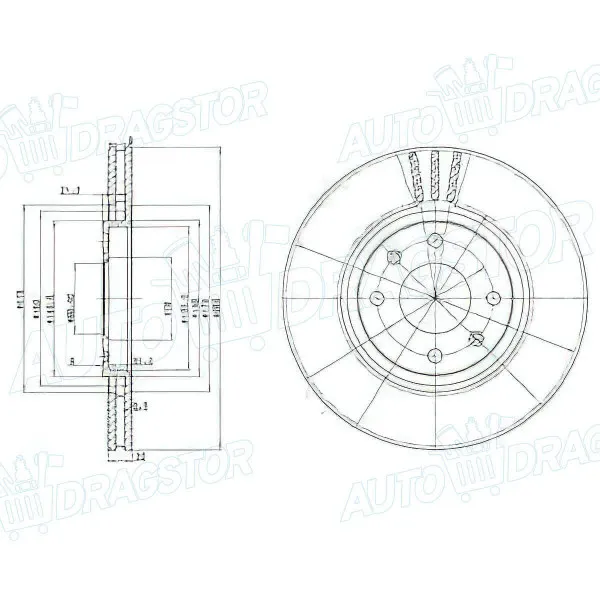 Kočioni diskovi CITROËN, PEUGEOT 